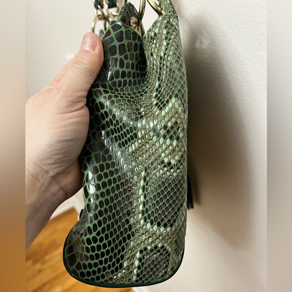 Sharif green faux snakeskin satchel - Picture 8 of 9